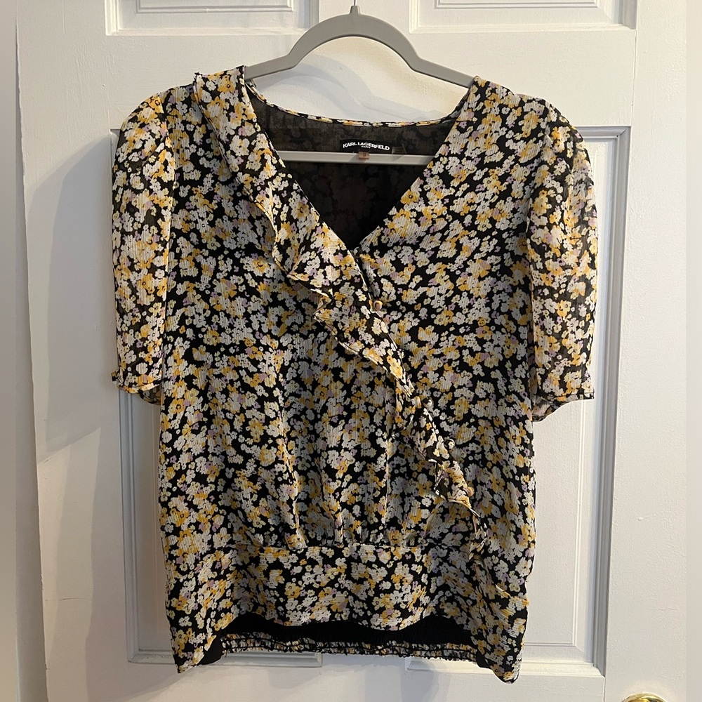 Karl Lagerfeld floral blouse